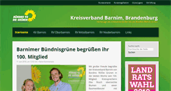 Desktop Screenshot of gruene-barnim.de